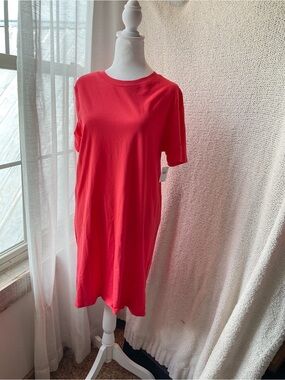 Old Navy Bright Red T Shirt Dress